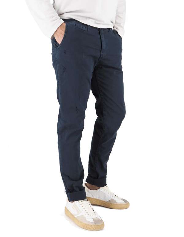 Devid Label Mirtos - Pantalone Chino - Skinny, Blu Navy – vista principale – Master SKU DL_MIRTOS BLU NAVY