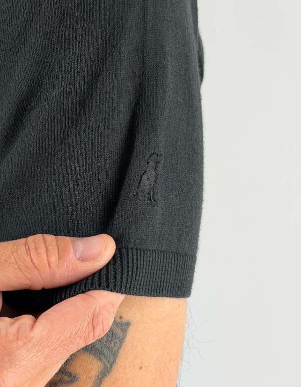 Devid Label Monterosso - Maglia Girocollo Manica Corta - Cotone Premium, Nero – dettaglio prodotto 2 – Master SKU DL_MONTEROSSO MT25100 NERO