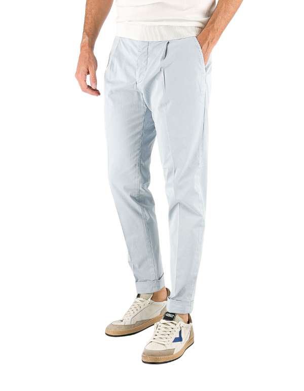 Devid Label Ponza - Pantalone con Pences - Regular, Celeste – vista principale – Master SKU DL_PONZA300_C21_CELESTE