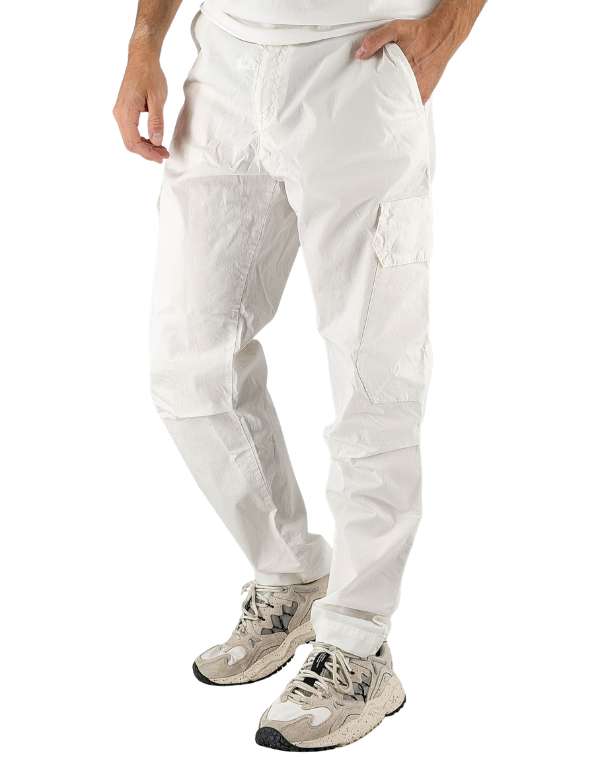 Devid Label Portorico - Pantalone Cargo - Comfort, Bianco – vista principale – Master SKU DL_MPORTORICO ESS1037 BIANCO