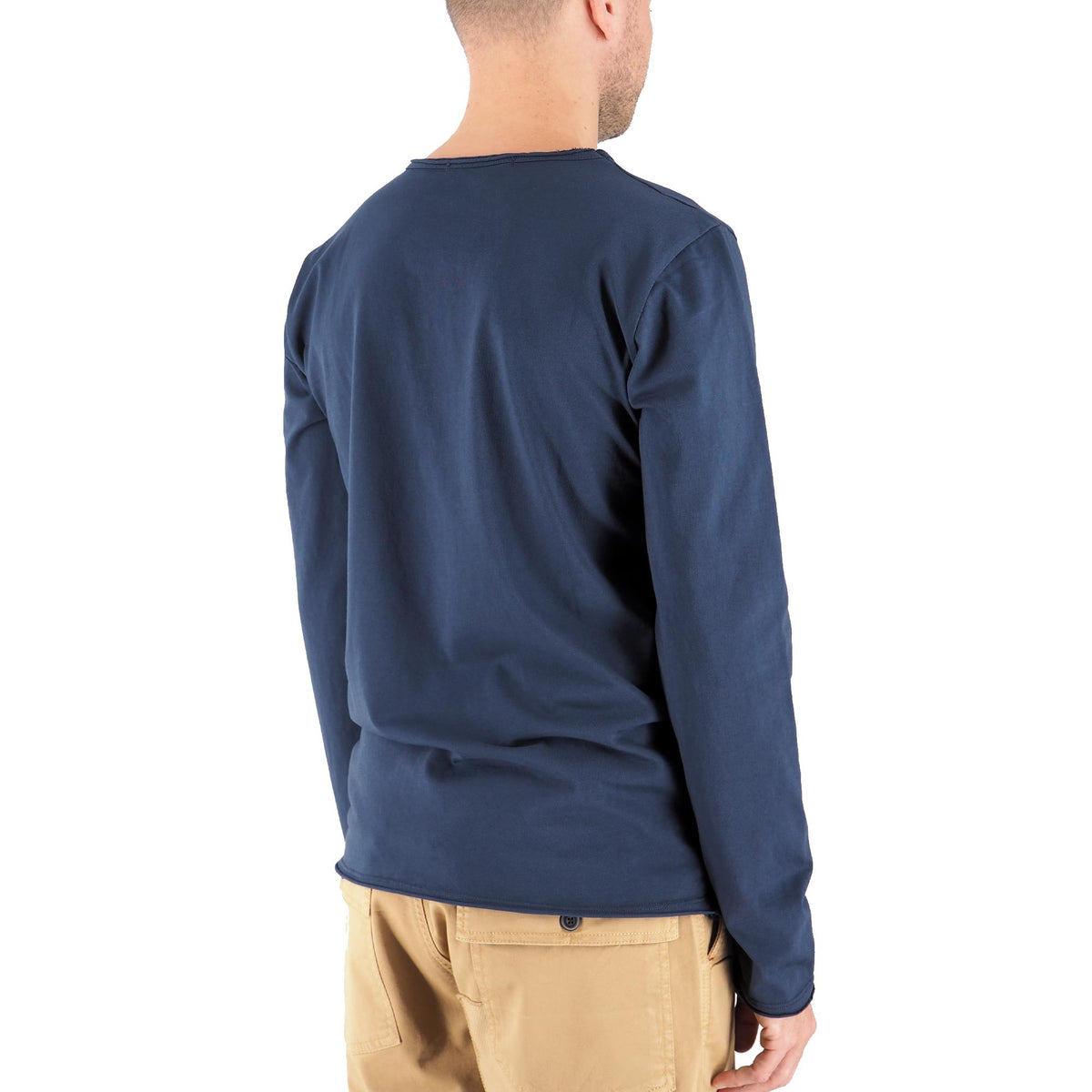 Devid Label Siviglia - T-shirt Manica Lunga - Essential, Blu – dettaglio prodotto 6 – Master SKU DL_SIVIGLIA BLU