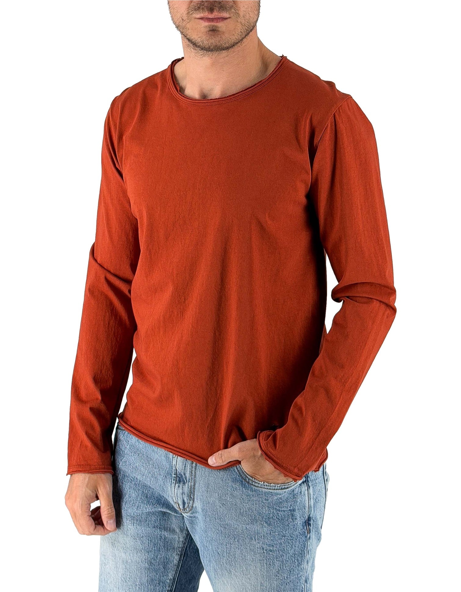 Devid Label Siviglia - T-shirt Manica Lunga - Essential – vista principale – Master SKU DL_SIVIGLIA COCCO SCURO