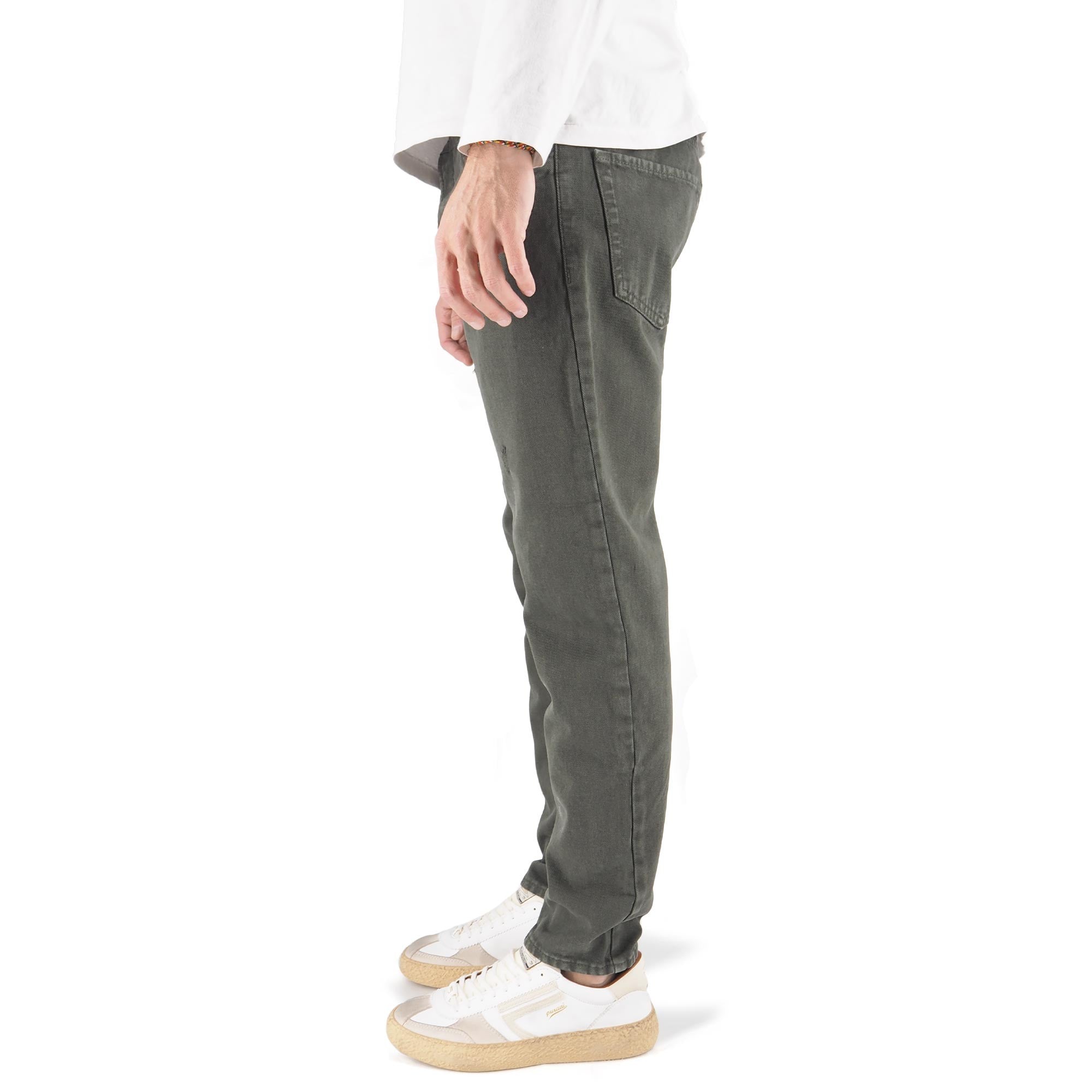 Devid Label Torino - Jeans in Bull Denim - Essential – dettaglio prodotto 3 – Master SKU DL_CROPPED BULL MILITARY