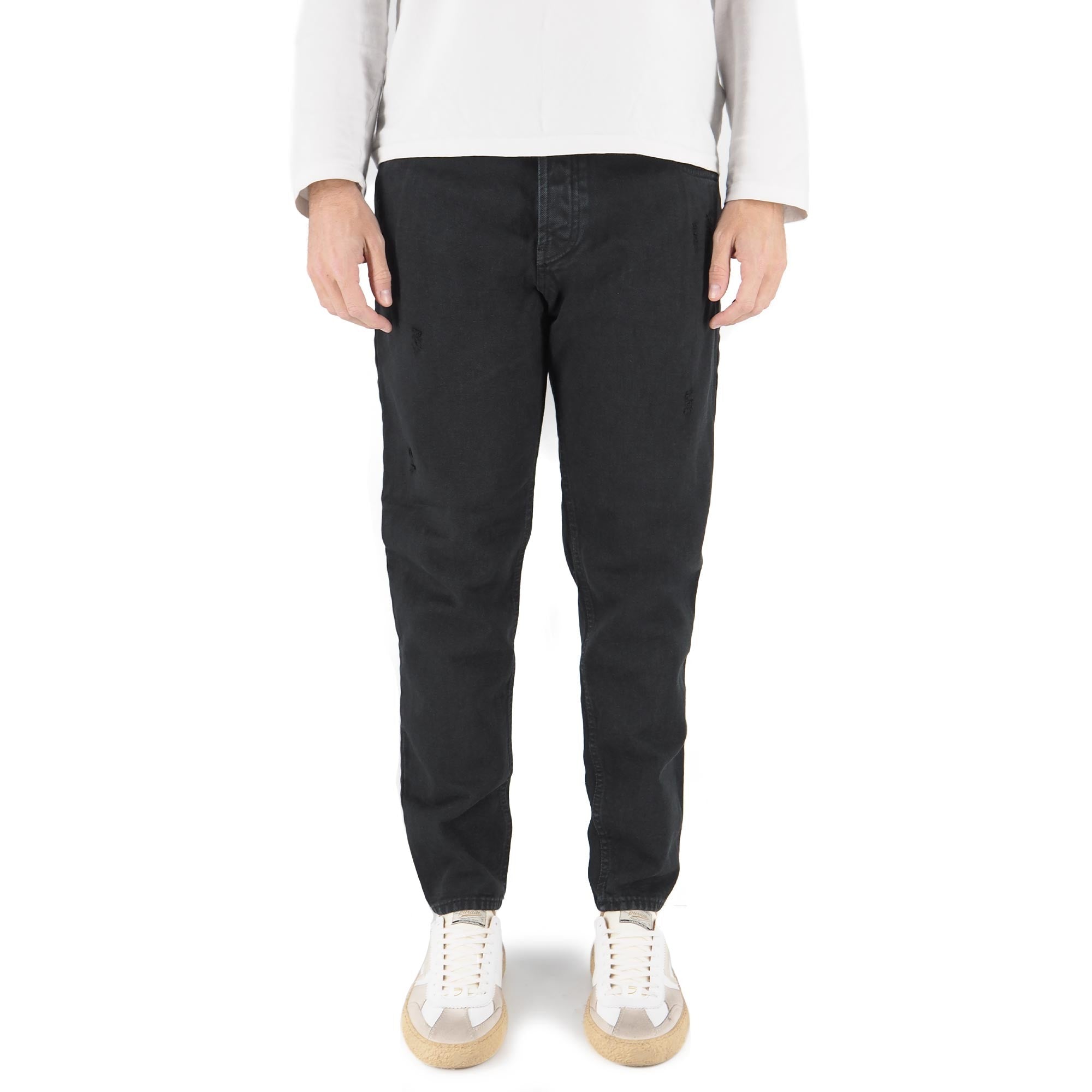 Devid Label Torino - Jeans in Bull Denim - Essential, Nero – dettaglio prodotto 3 – Master SKU DL_CROPPED BULL NERO