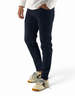 Pantalone uomo DevidLabel modello Globe blu navy in Tencel e cotone stretch con vestibilità slim e gamba affusolata