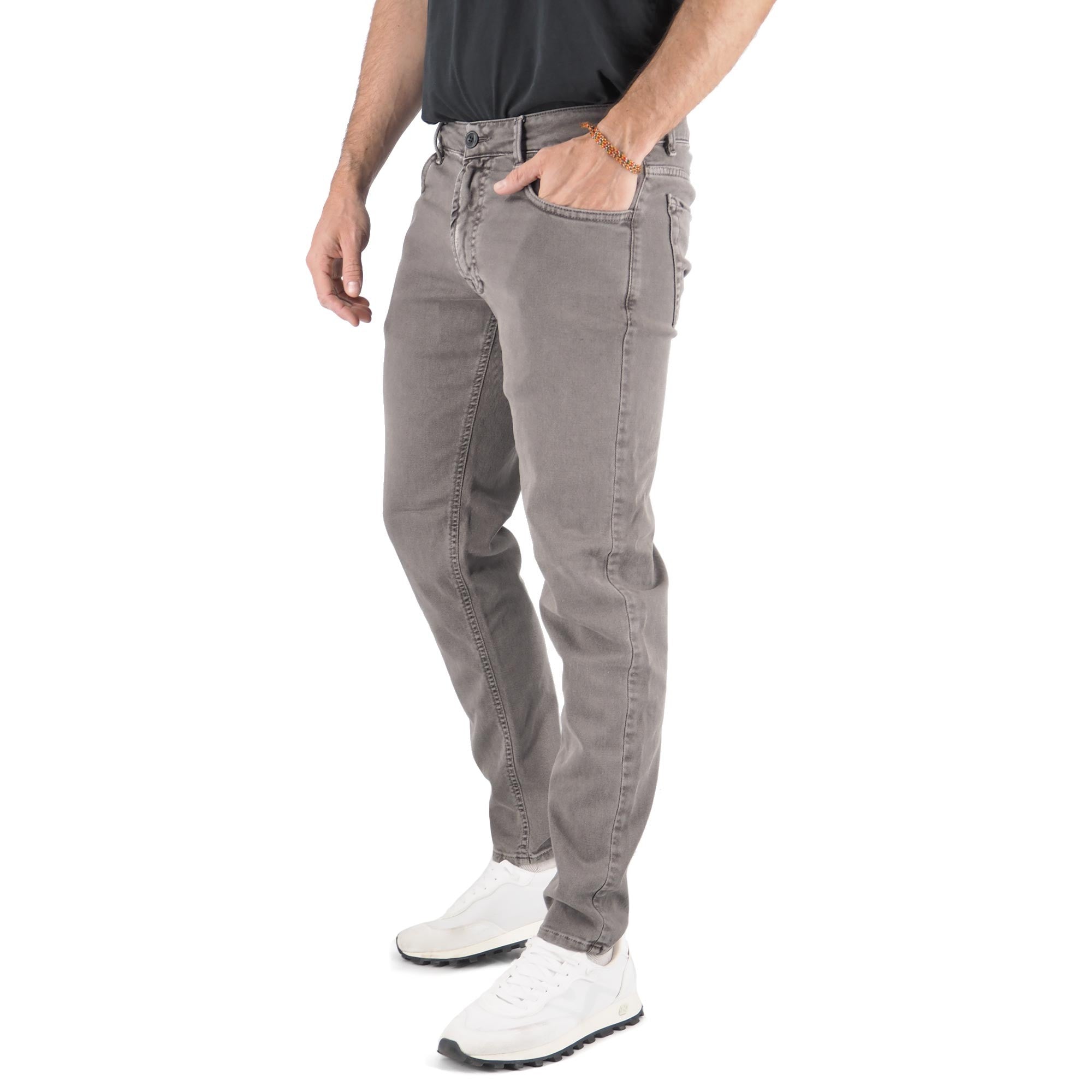 Devid Label Torino - Pantalone in Bull di Cotone - Essential, Grigio – dettaglio prodotto 5 – Master SKU DL_GLOBE ESS1084 GRIGIO SCURO