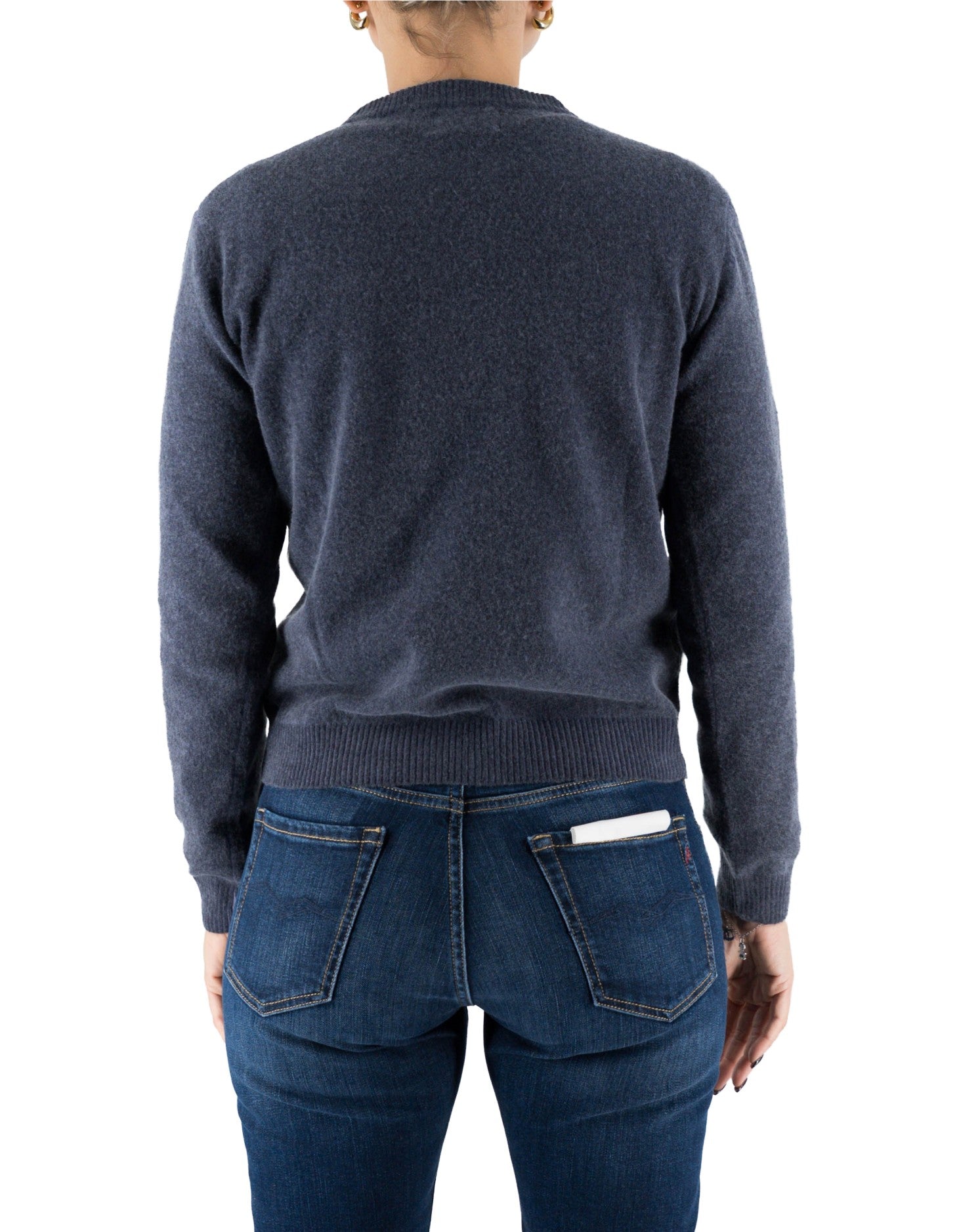 Devid Label Tromsoe - Maglia Girocollo - Lana Cashmere – dettaglio prodotto 4 – Master SKU DL_DL020_320_NOTTE