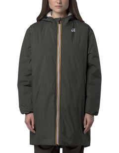 K-Way Le Vrai 4.0 Eiffel East Orsetto Green Blackish – cappotto unisex con cappuccio