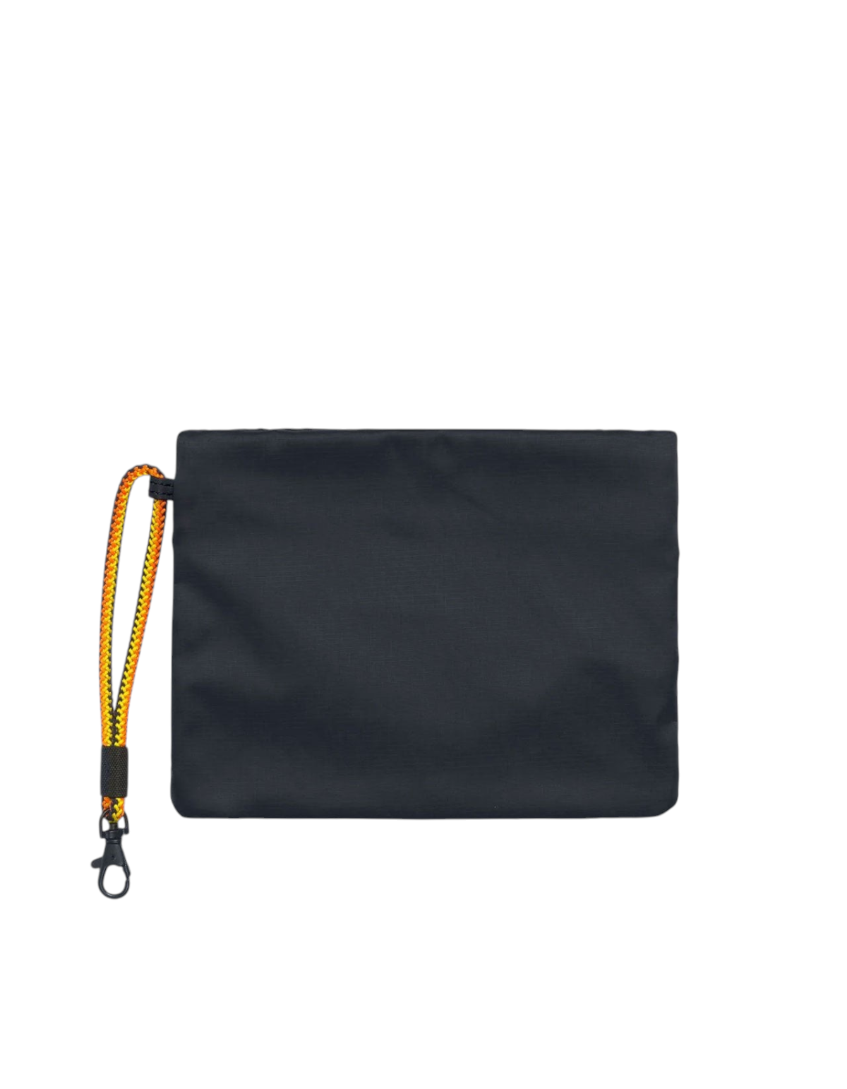 Pochette K-Way Nimes Blue Depth di DevidLabel, borsa compatta blu con cinturino da polso tecnico multicolore