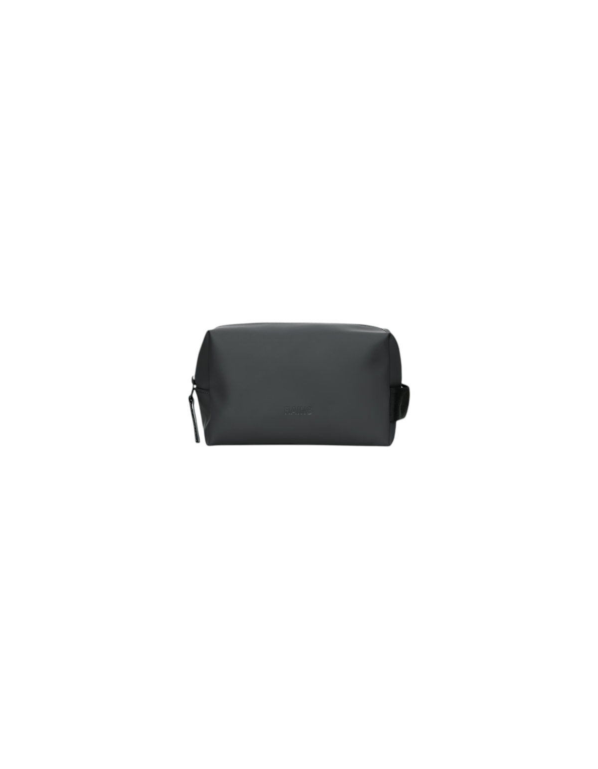 Beauty case compatto DevidLabel Rains Wash Bag Small in tessuto PU impermeabile grigio scuro con chiusura a zip