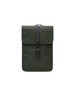 Zaino DevidLabel Rains Backpack Mini verde in tessuto impermeabile con chiusura a gancio e design minimalista