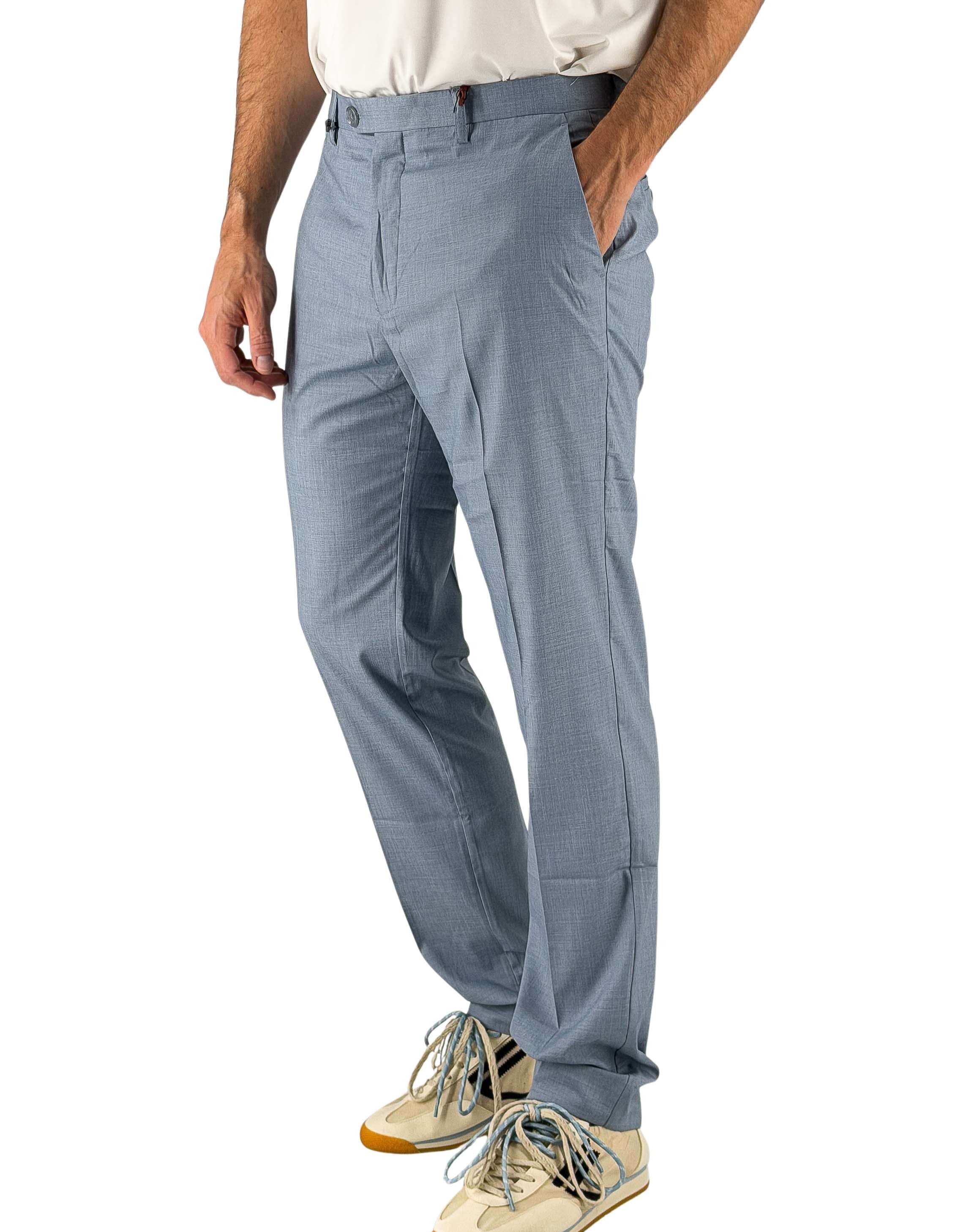 Distretto 12 34"trouser Tailoring Alabastro Azzurro – vista principale – Master SKU D12_FC6UPA1580T0974DD340003_AZZURRO
