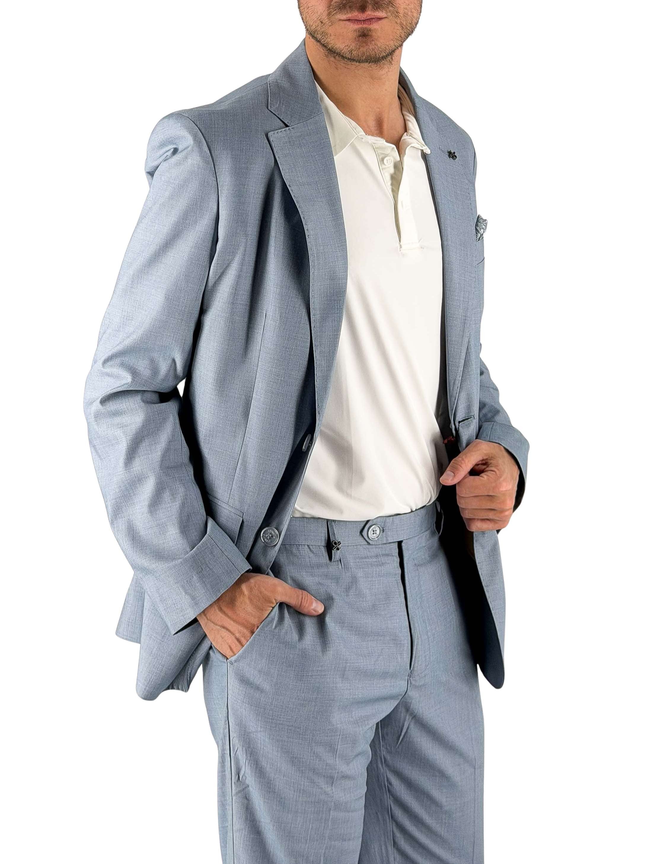 Distretto 12 Jacket Tailoring Alabastro Azzurro – dettaglio prodotto 2 – Master SKU D12_FC6UGA2387T0974DD000003_AZZURRO