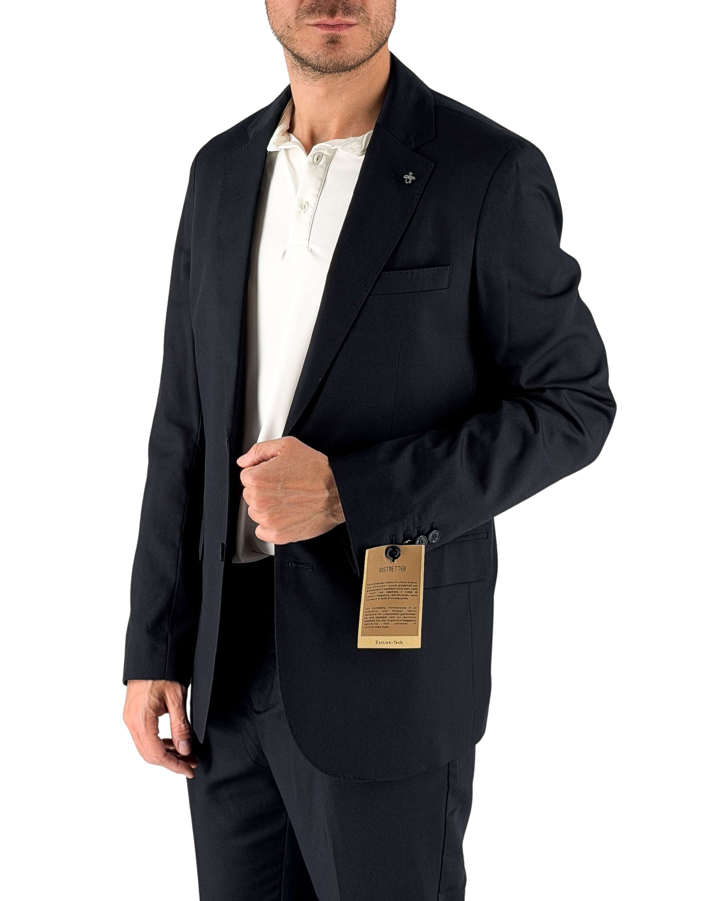 Distretto 12 Jacket Tailoring Alabastro Blu – vista principale – Master SKU D12_FC6UGA2387T0974DD000003_BLU