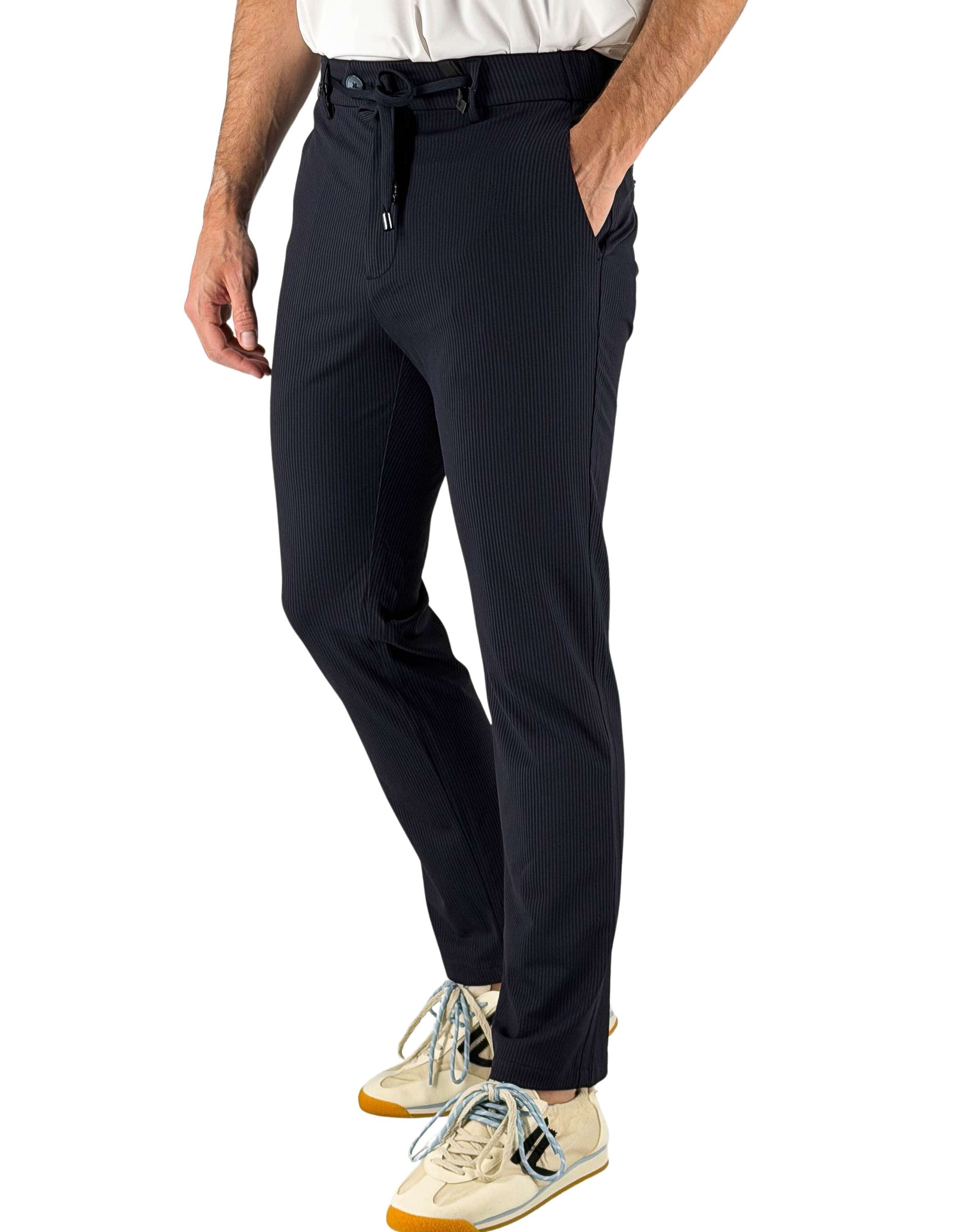 Distretto 12 Pantalone 32" York T. Leccio Blu – vista principale – Master SKU D12_FC6UPA1659T0893DD320003_BLU