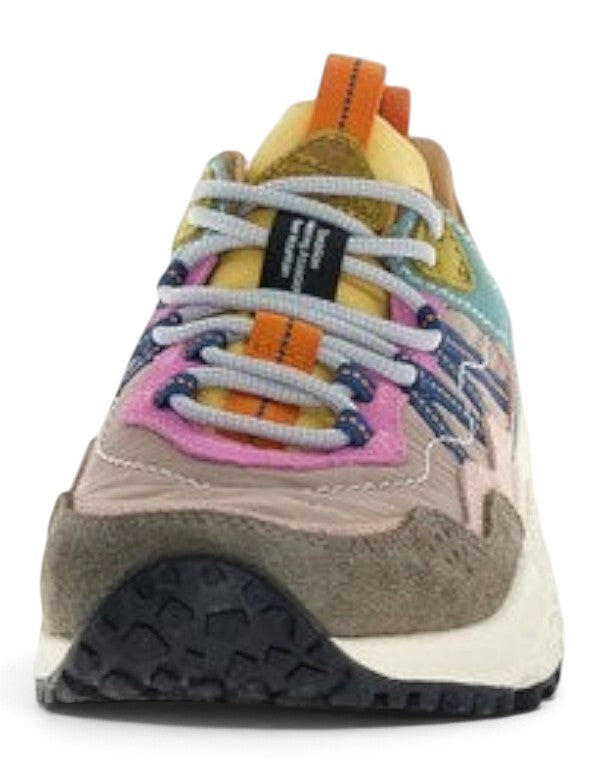 Flower Mountain Sneaker Sanchia Uni Cow Velour/Nylon Mud-Green-Zucca – dettaglio prodotto 6 – Master SKU FWM_2020101-70-4D53