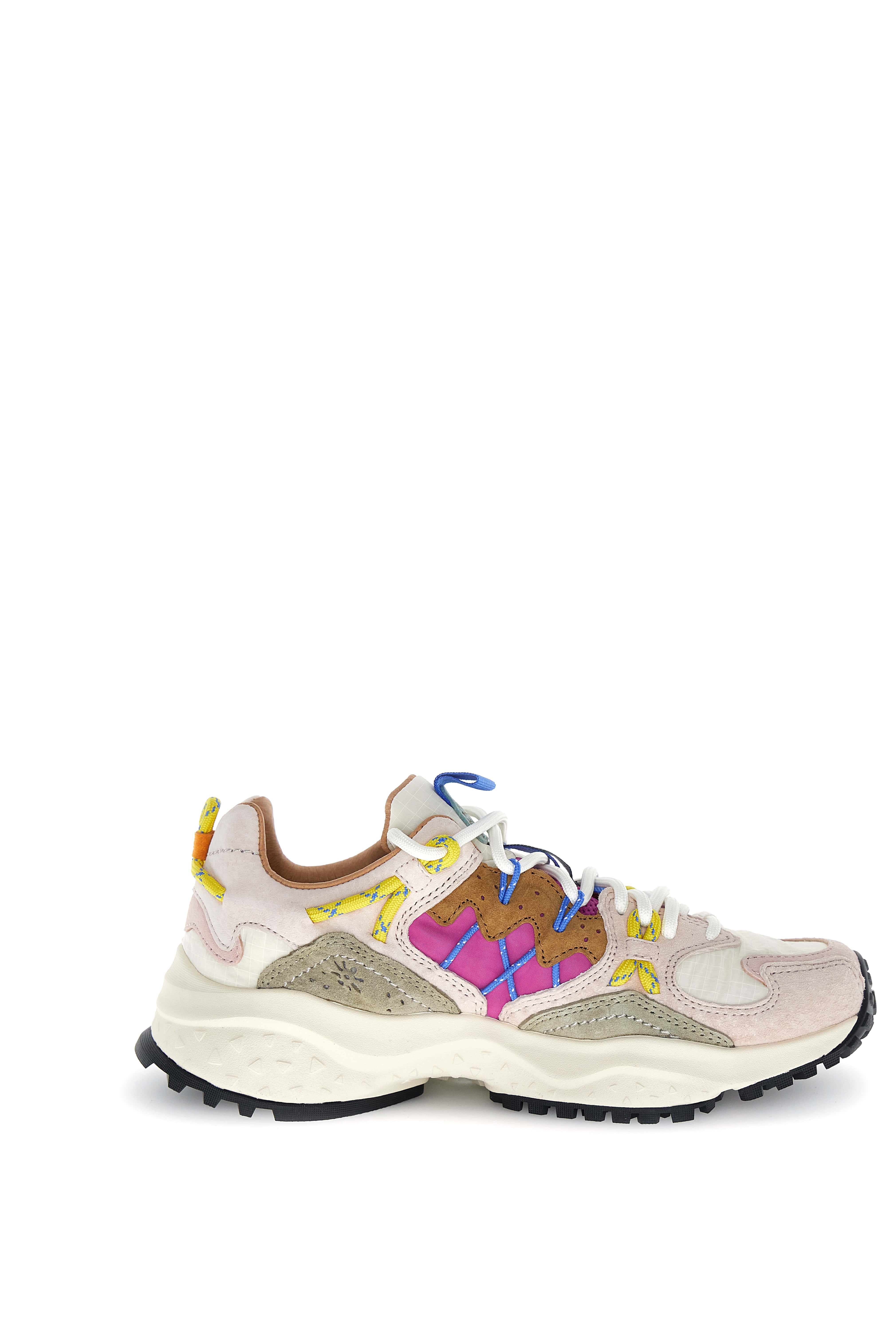 Flower Mountain Sneaker Yamabushi Woman Suede/nylon Ripstop Cipria-stone-fuchsia Rosa – dettaglio prodotto 5 – Master SKU FWM_2019510-05-1M11