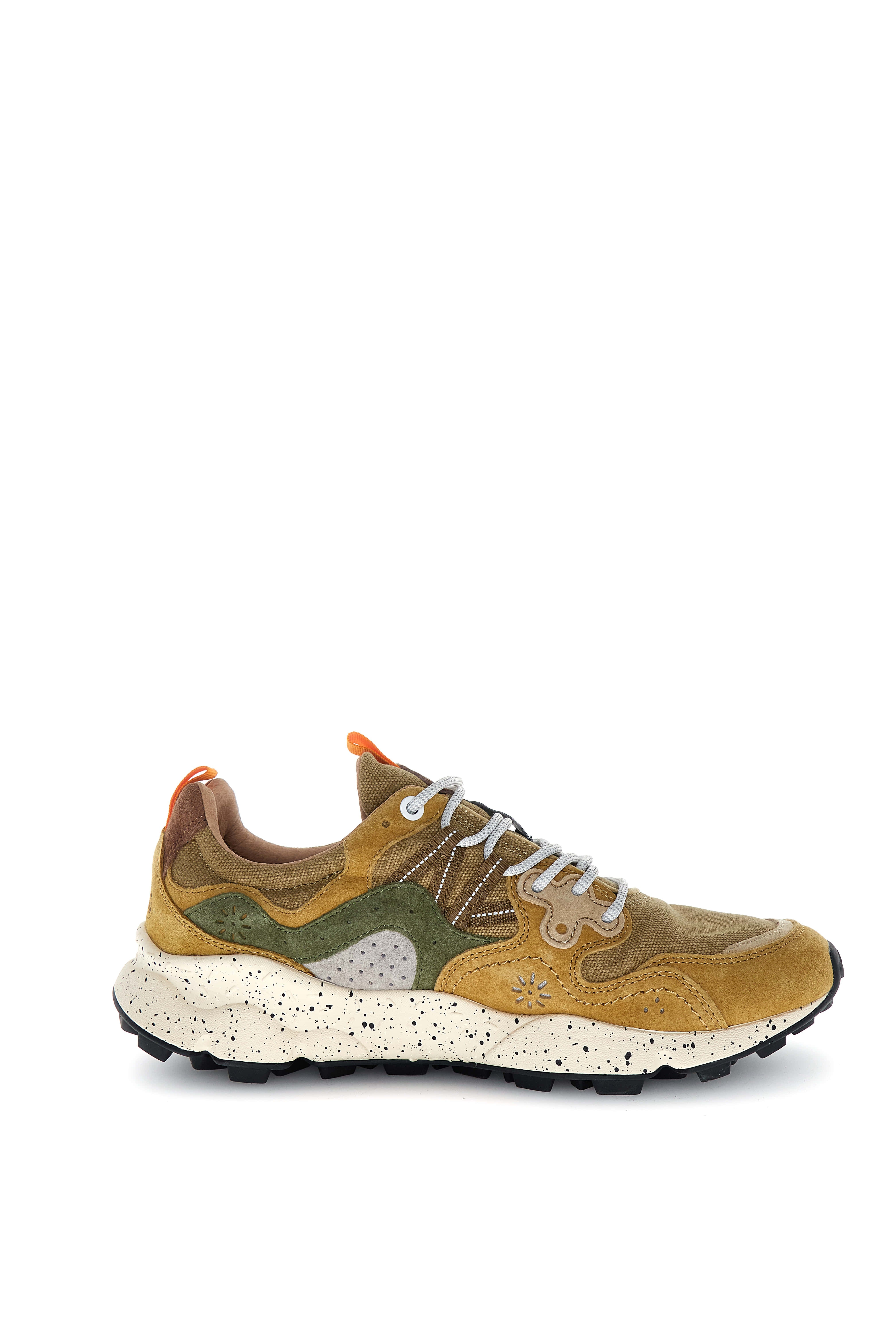 Flower Mountain Sneaker Yamano 3 Man Suede/canvas Kaki-military Kaki – dettaglio prodotto 5 – Master SKU FWM_2017816-38-1F85