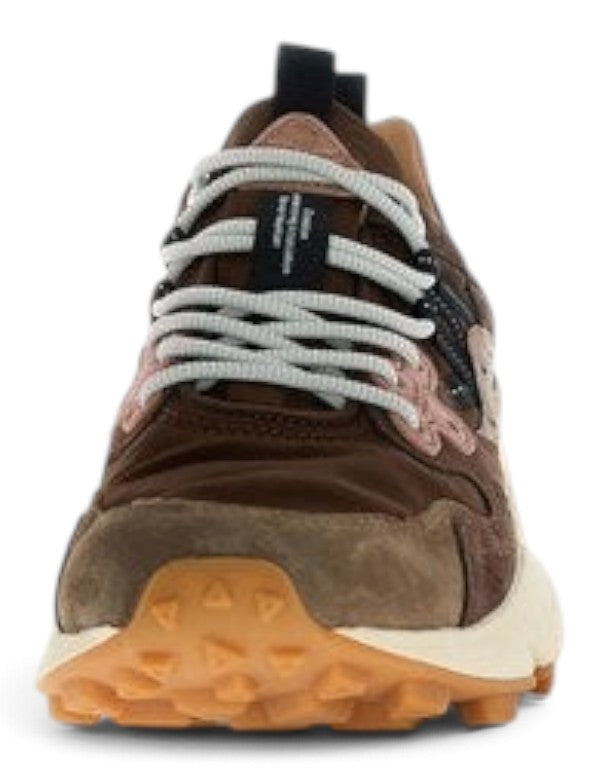 Flower Mountain Sneaker Yamano 3 Uni Suede/Nylon/Laminated Goat Skin Brown-Bronze-Pink – dettaglio prodotto 5 – Master SKU FWM_2017818-82-4D80