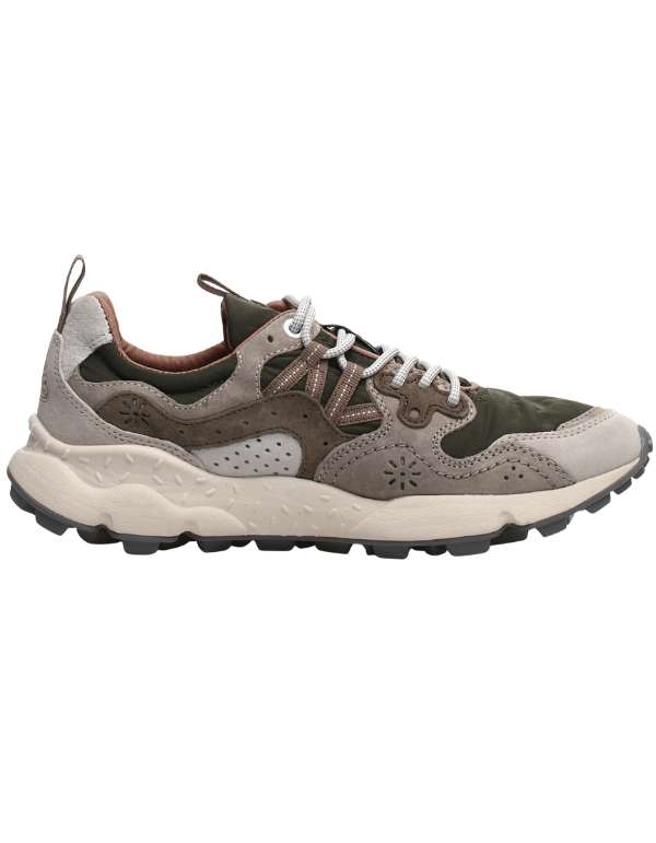 Flower Mountain Sneaker Yamano 3 Uni Suede/nylon Off White-military-green Bianco. – vista principale – Master SKU FWM_2017393-01-1N48