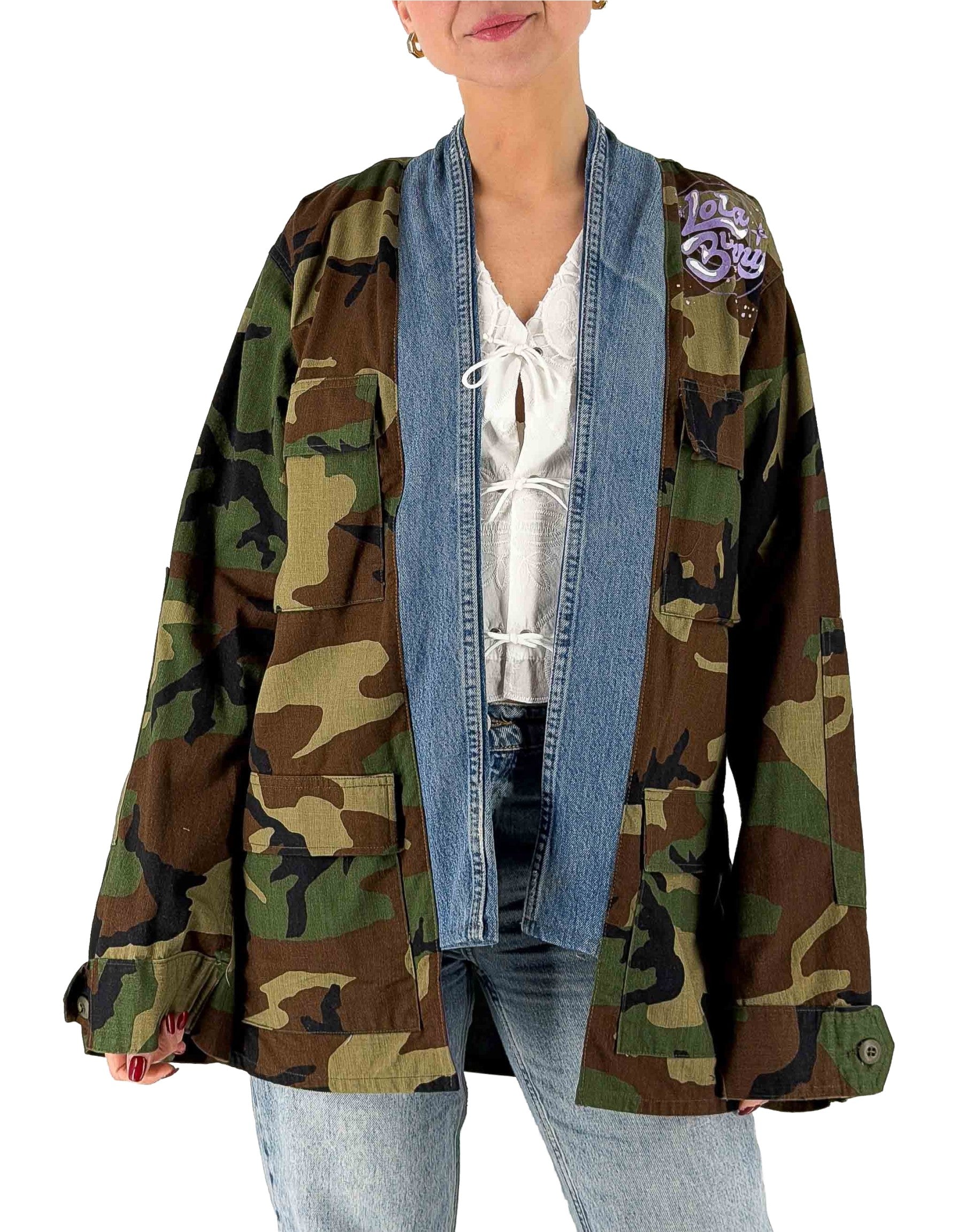 Front Street Reworked Jacket X Looney Tunes Verde – vista principale – Master SKU FST_37204_VERDE