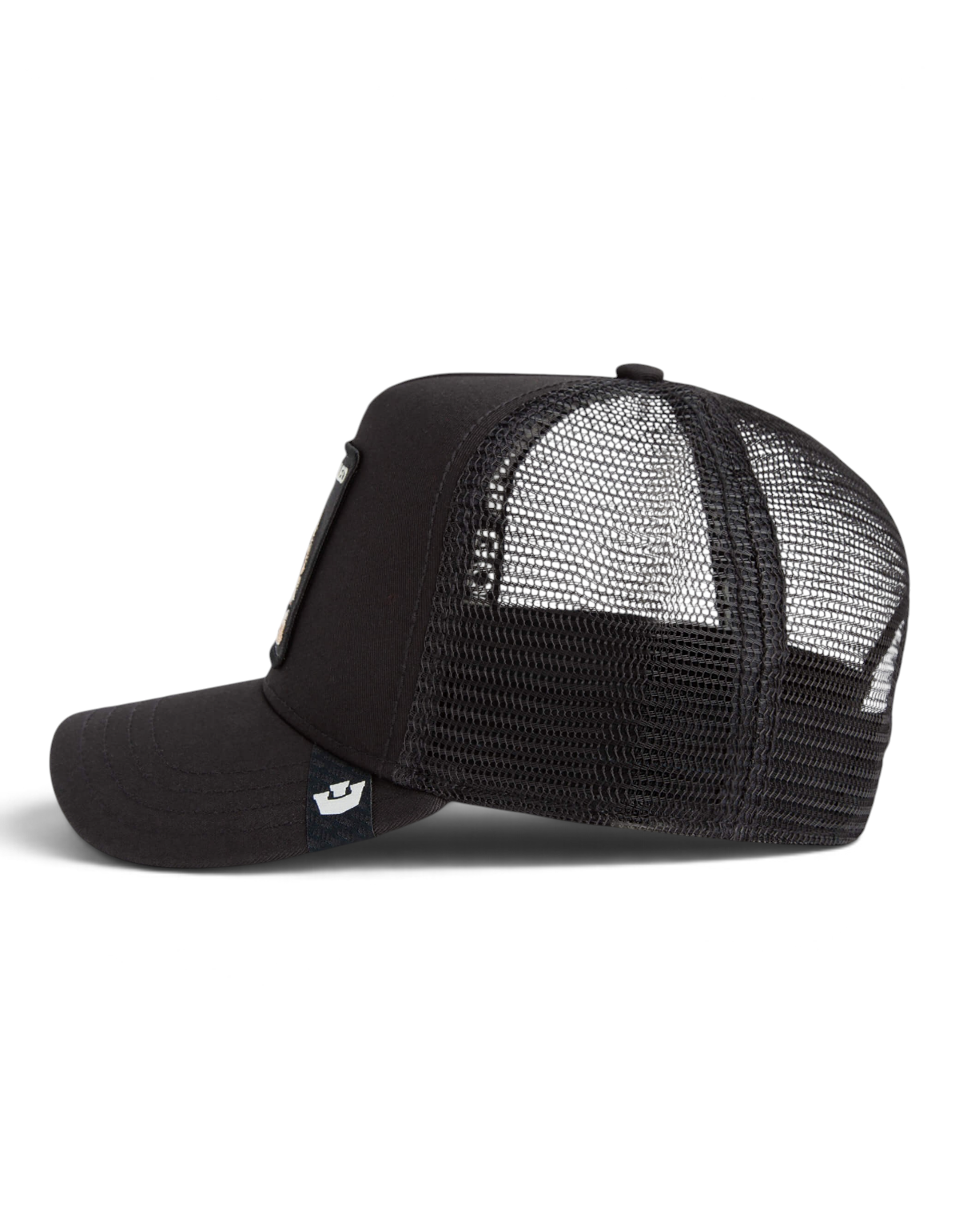 Cappellino trucker DevidLabel Goorin Bros The Cancelled Skull nero in poliestere e cotone con retro in rete