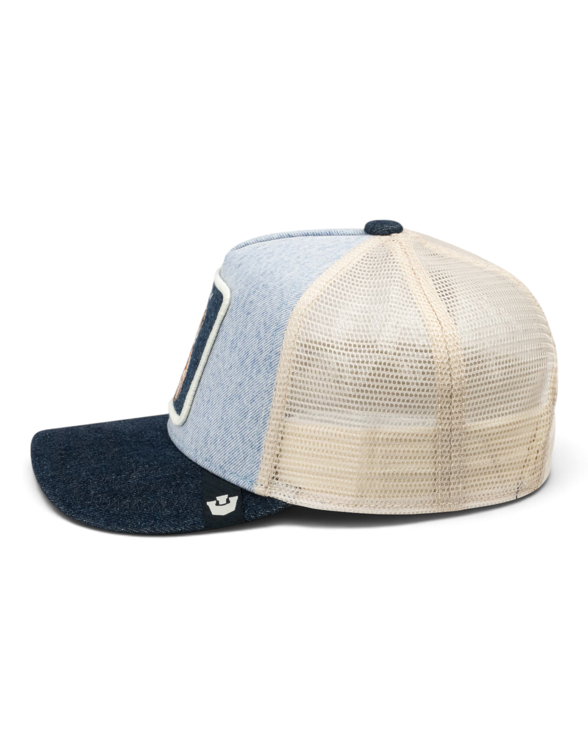 Cappellino Goorin Bros Denim Cuddly, colorazione DEN02, vista laterale - Devid Label