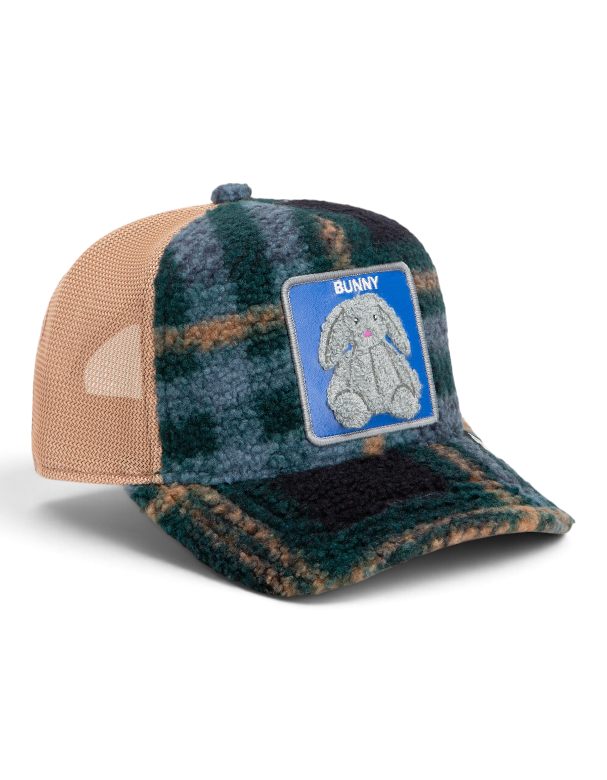 Cappellino Goorin Bros Double Stuffed Bunny, colorazione MULTI, vista tre quarti - Devid Label