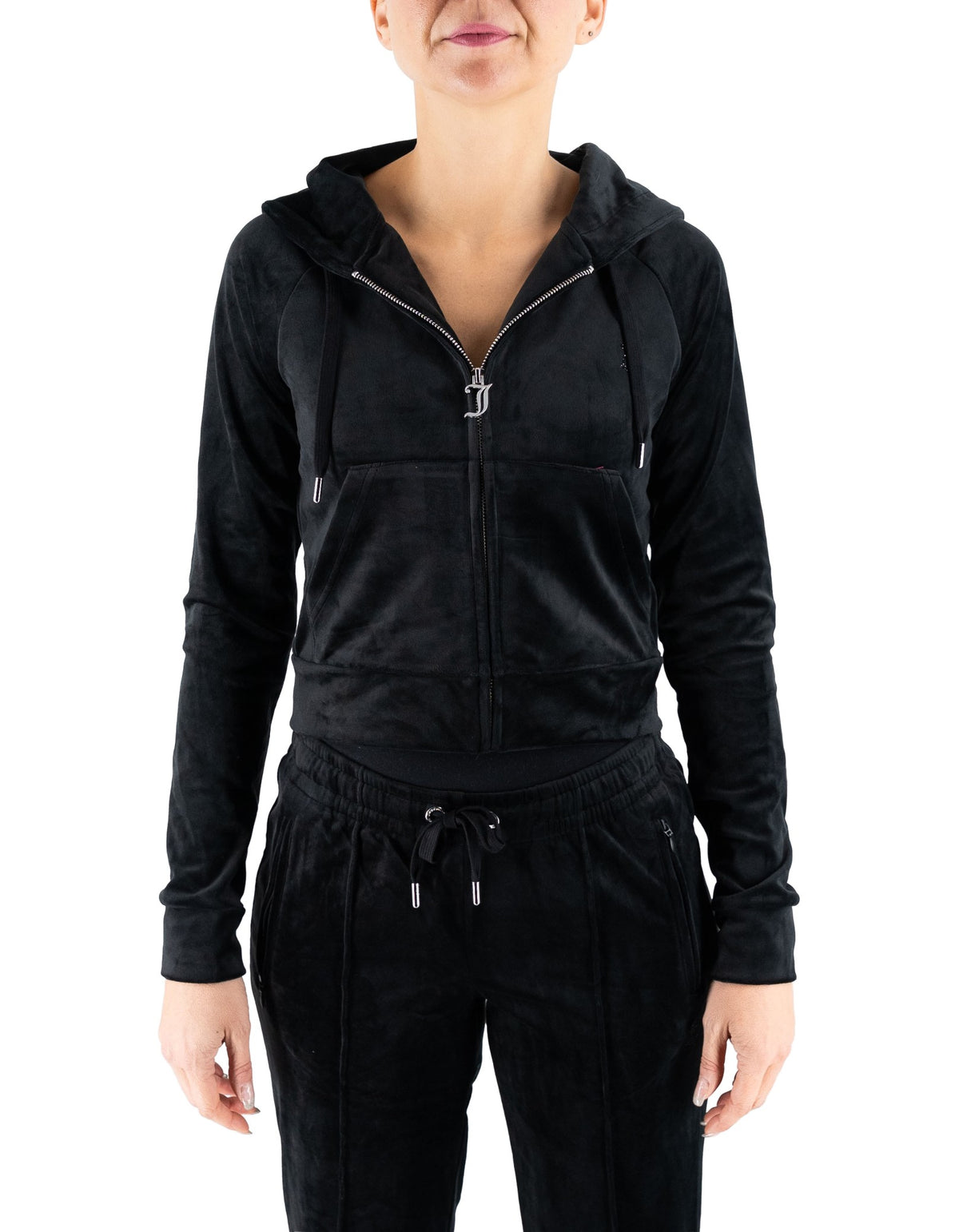 Juicy Couture Felpa Full Zip Madison Outline Nera – dettaglio prodotto 5 – Master SKU JUI_VIJH70698WPFJ00