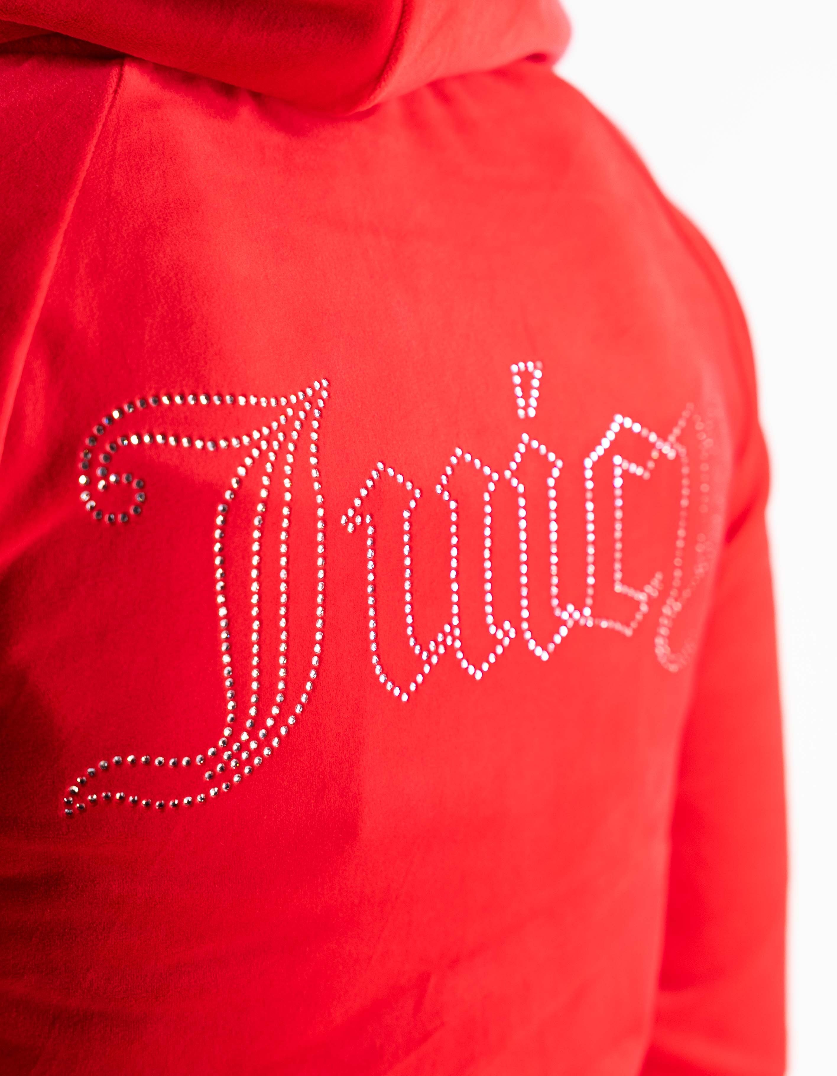 Juicy Couture Felpa Full Zip Madison Outline Rossa – vista principale – Master SKU JUI_VIJH70698WPFTD2