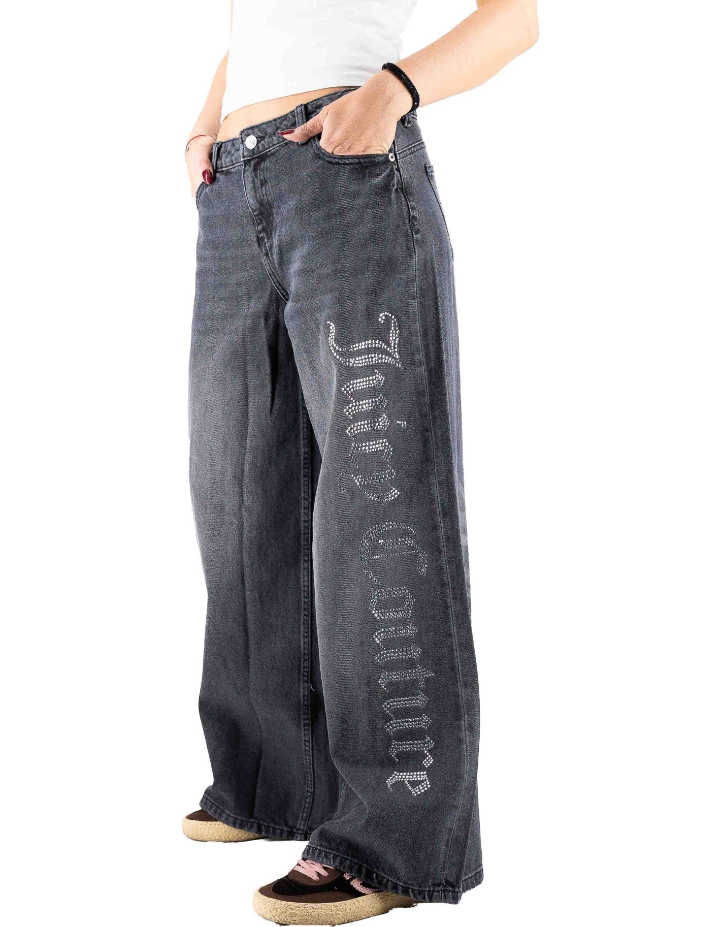 Juicy Couture Jeans Diamante Wide Leg – vista principale – Master SKU JUI_VIJD70781WCOWB3