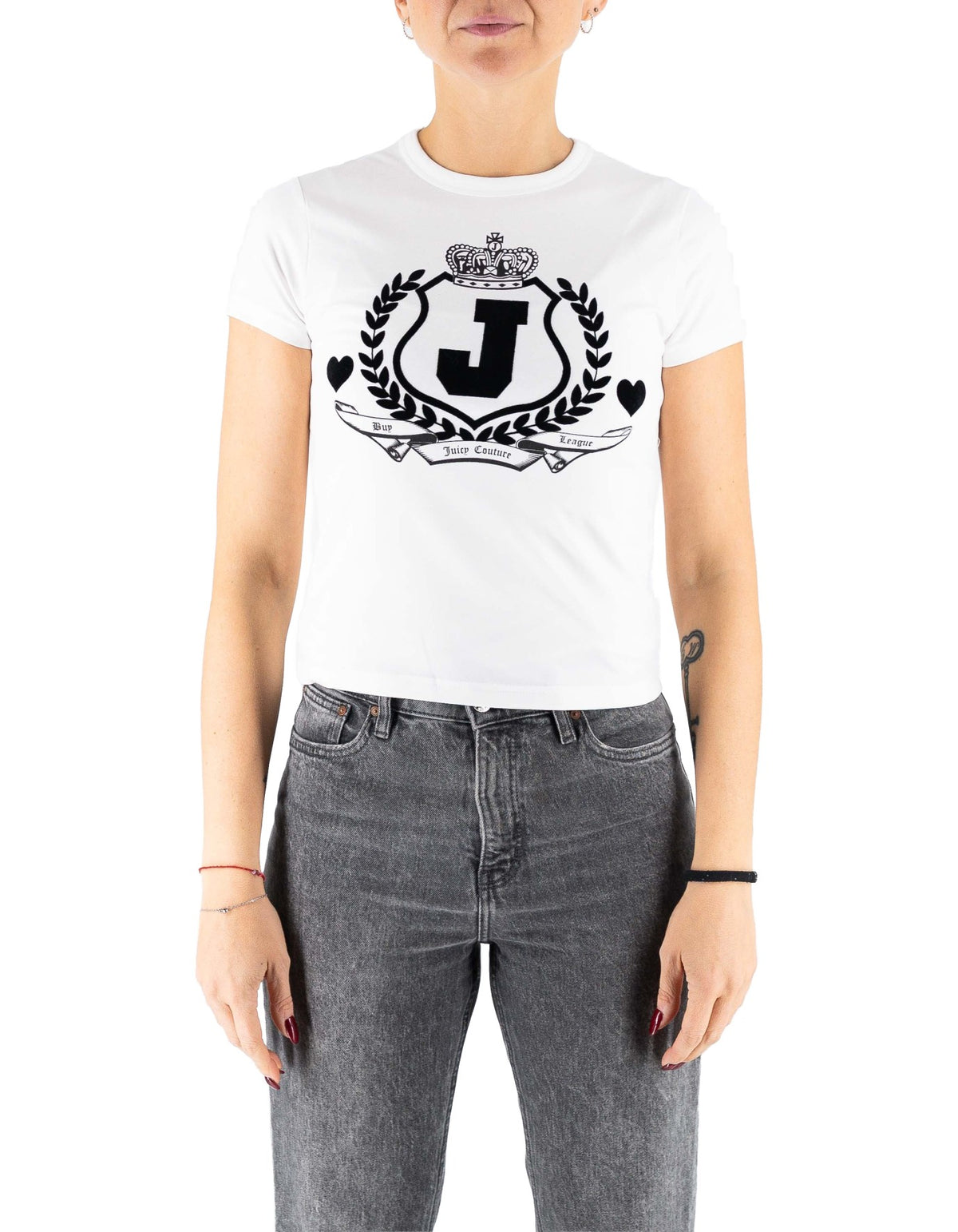 Juicy Couture Juicy Crest Ringer Tshirt Cotton – dettaglio prodotto 5 – Master SKU JUI_VIJP70695WJCJ10