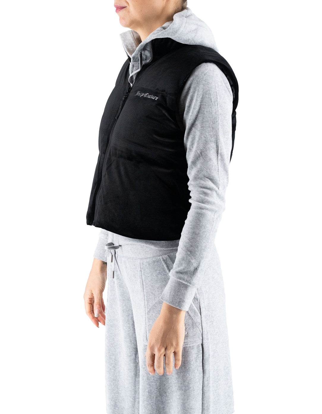 Juicy Couture Lightening Velour Gilet Nero – dettaglio prodotto 5 – Master SKU JUI_VIJJ40740WPOJ00