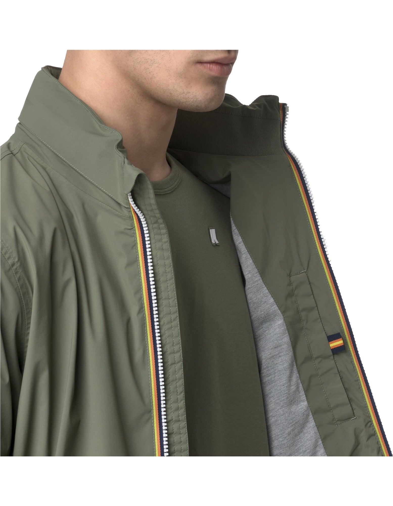 K-Way Giacca Amaury Stretch Nylon Jersey Green Lichen – dettaglio prodotto 2 – Master SKU KWAY_K3123VW_V15