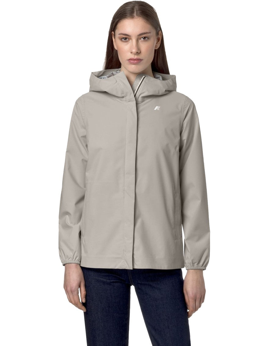 K-Way Giacca Marguerite Stretch Dot Beige Lt – dettaglio prodotto 3 – Master SKU KWAY_K31382W_634