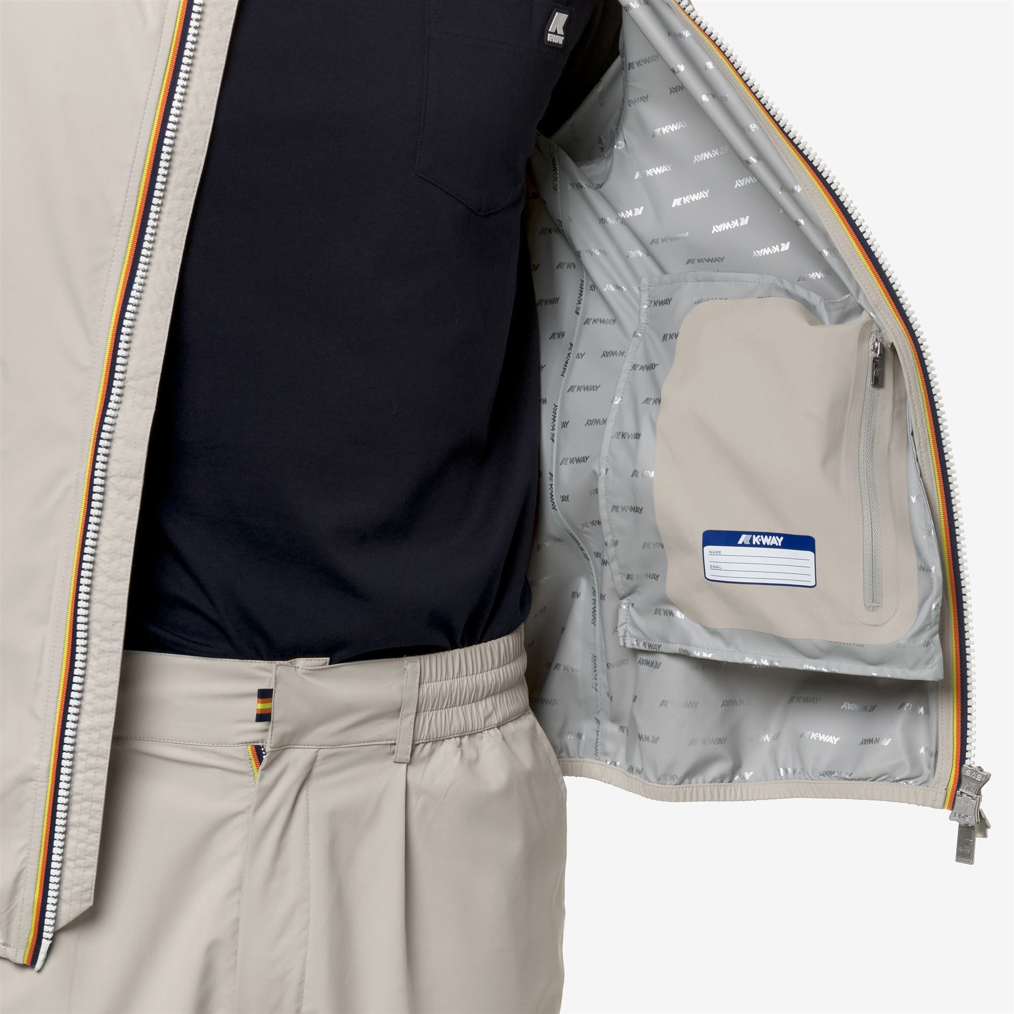 K-Way Giubbotto Jack Stretch Dot Beige Lt – dettaglio prodotto 2 – Master SKU KWAY_K5127QW_634