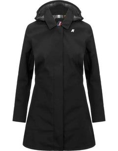 K-Way Trench Mathy Bonded Jersey Black Pure – vista principale – Master SKU KWAY_K7127JW_USY