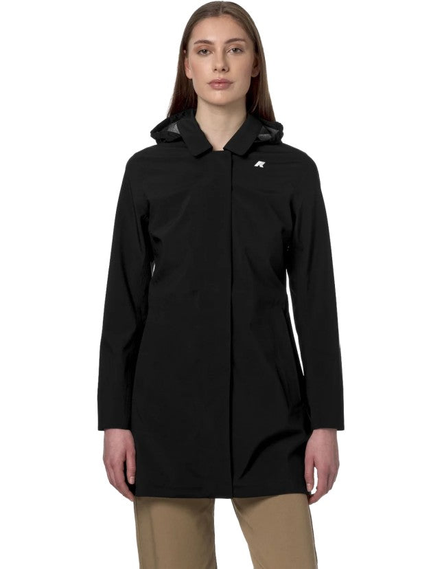 K-Way Trench Mathy Bonded Jersey Black Pure – dettaglio prodotto 3 – Master SKU KWAY_K7127JW_USY