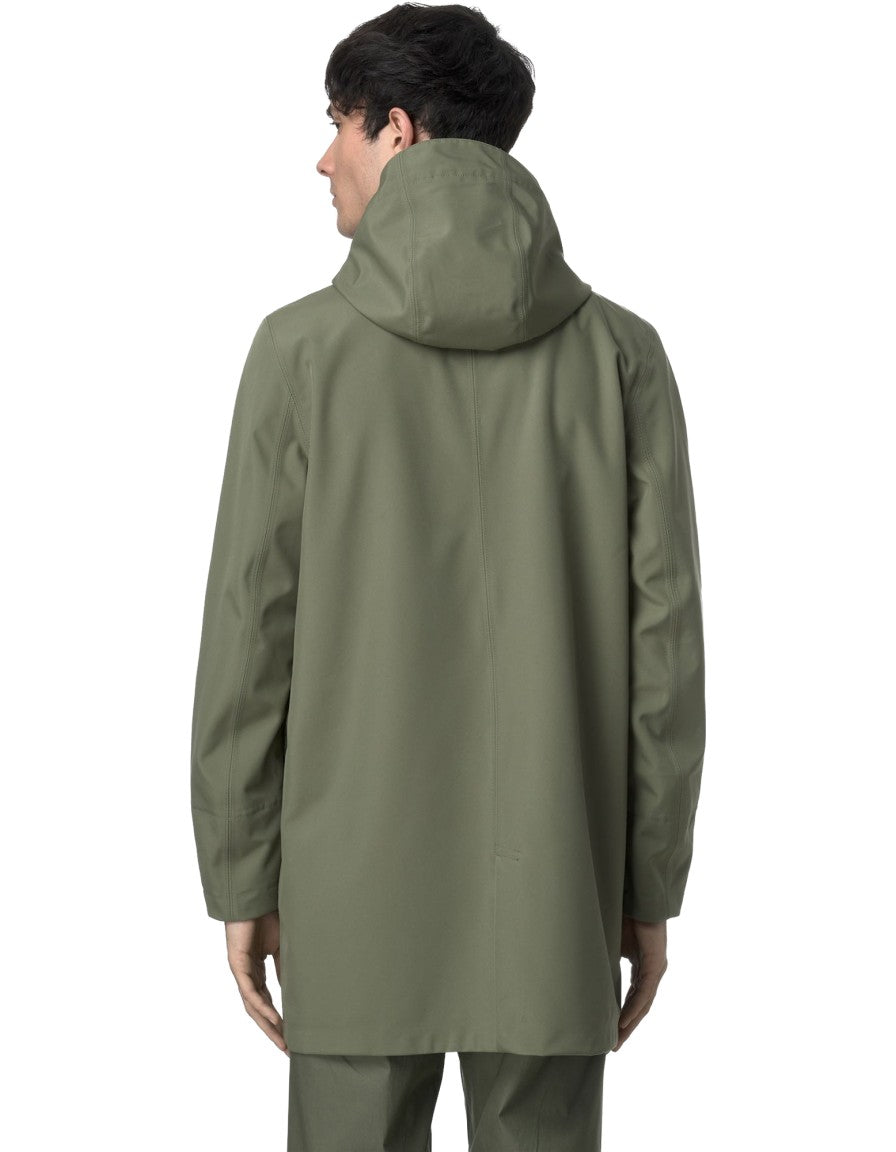 K-Way Trench Tommy Bonded Jersey Green Lichen – dettaglio prodotto 5 – Master SKU KWAY_K5126SW_V15