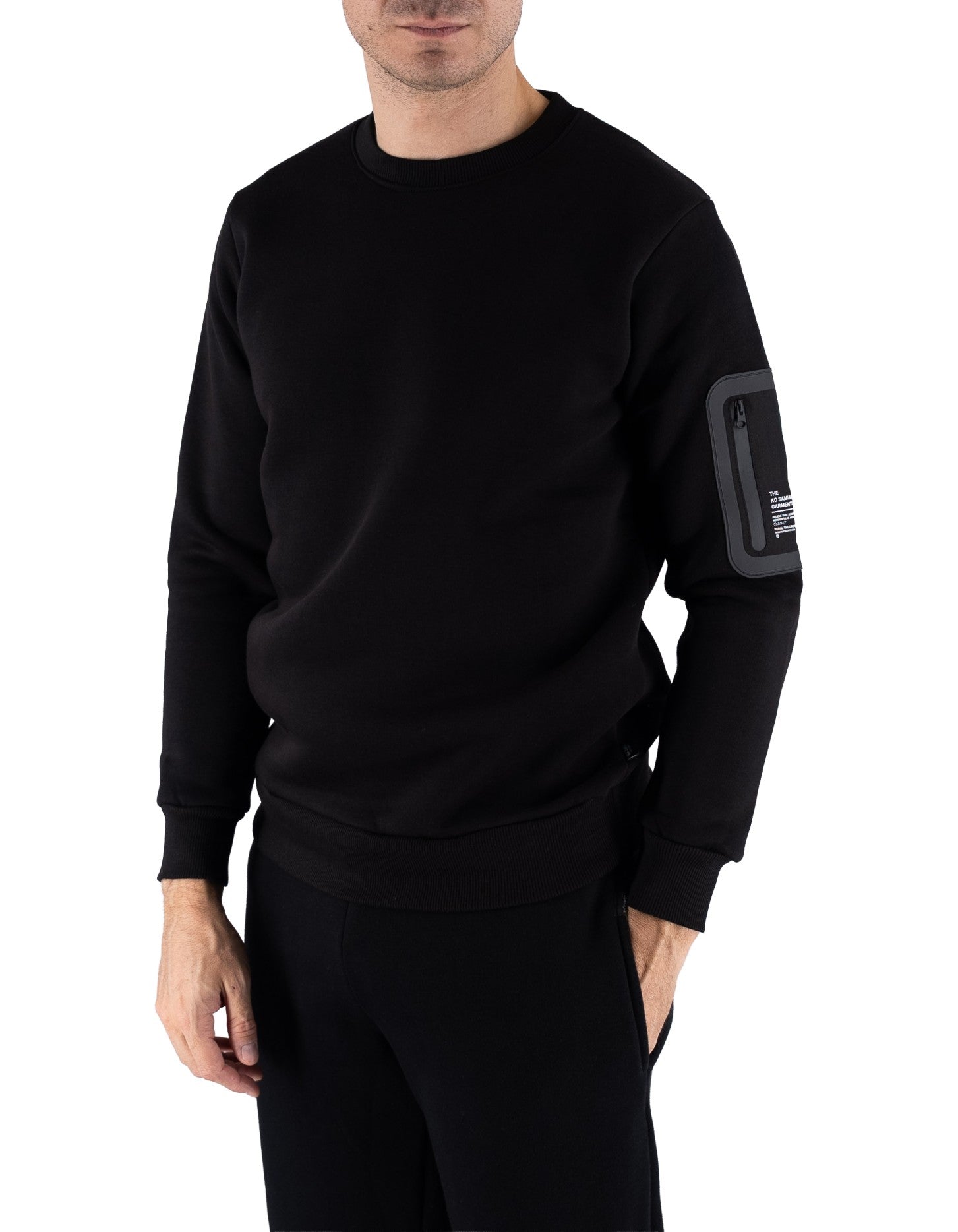Ko Samui Repocket Sweatshirt Man Black – vista principale – Master SKU KSU_KSEW_W128_REPOCKET_BLACK