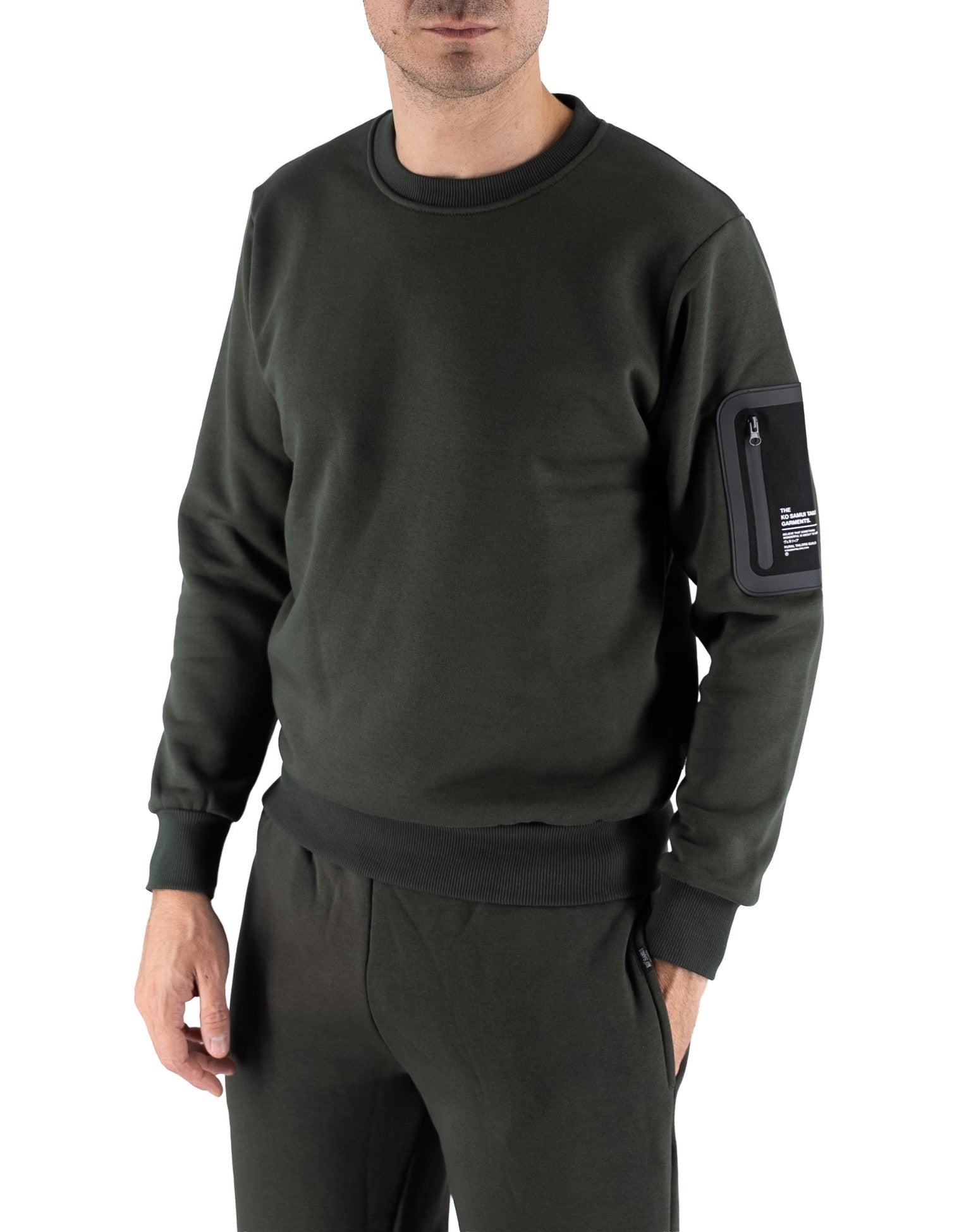 Ko Samui Repocket Sweatshirt Man Military – vista principale – Master SKU KSU_KSEW_W128_REPOCKET_MILITARY
