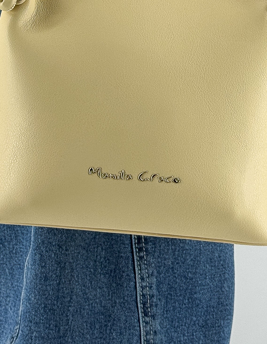 Manila Grace Borsa Tote Bag Piccola Limonata Ma658 – dettaglio prodotto 2 – Master SKU MNG_B806EU_MA658_LIMONATA