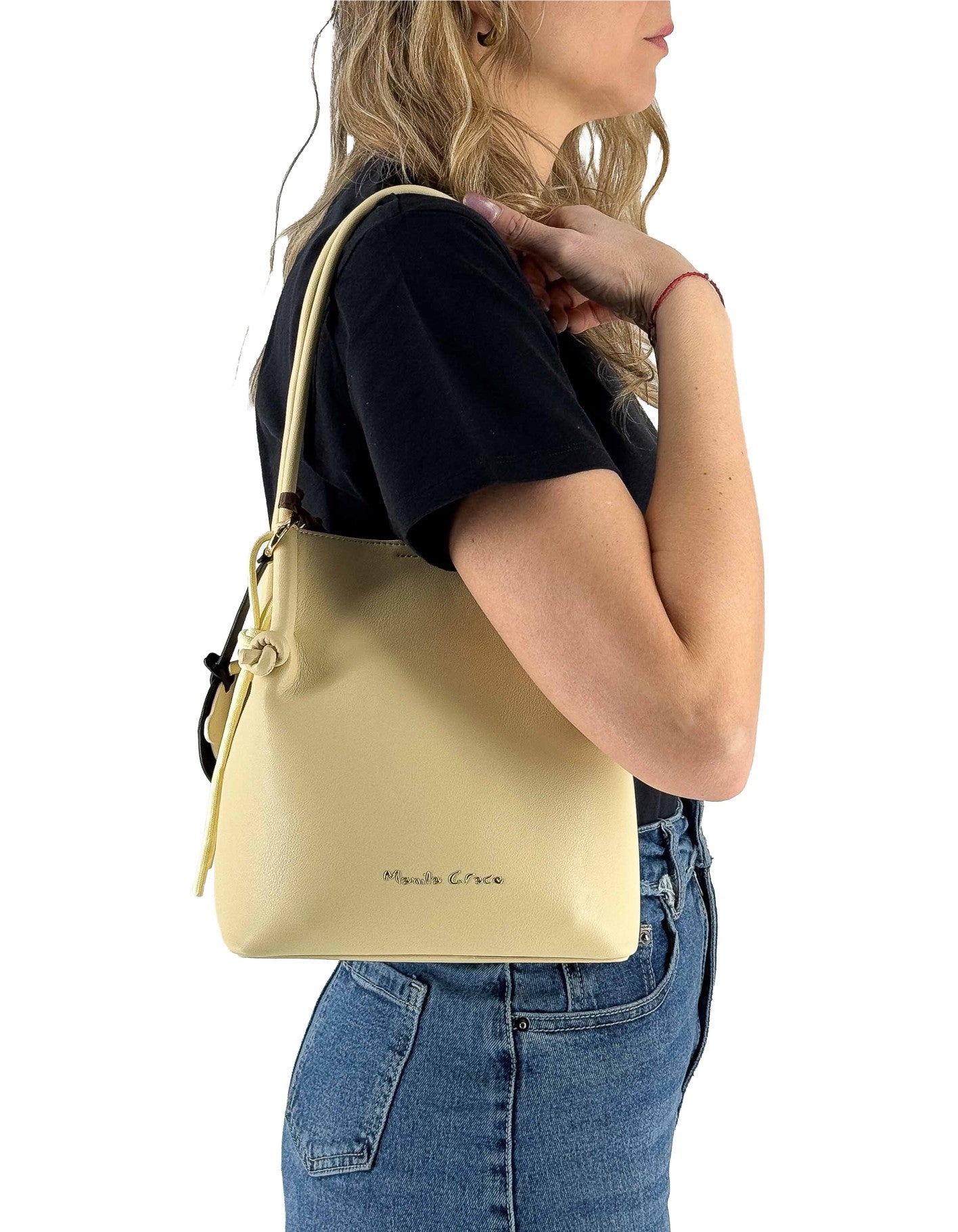 Manila Grace Borsa Tote Bag Piccola Limonata Ma658 – dettaglio prodotto 4 – Master SKU MNG_B806EU_MA658_LIMONATA