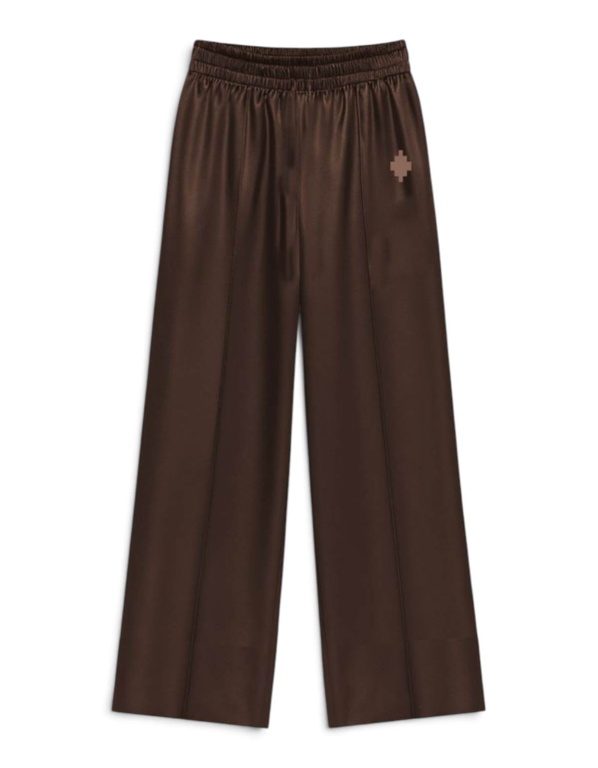 Marcelo Burlon Pantalone Donna in Raso Cioccolato 26ICM30228