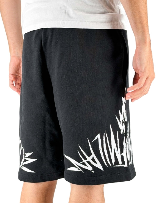 Marcelo Burlon - County Of Milan Bermuda In Felpa Outline Wings Logo – dettaglio prodotto 3 – Master SKU MBU_S6CMMABE005_110