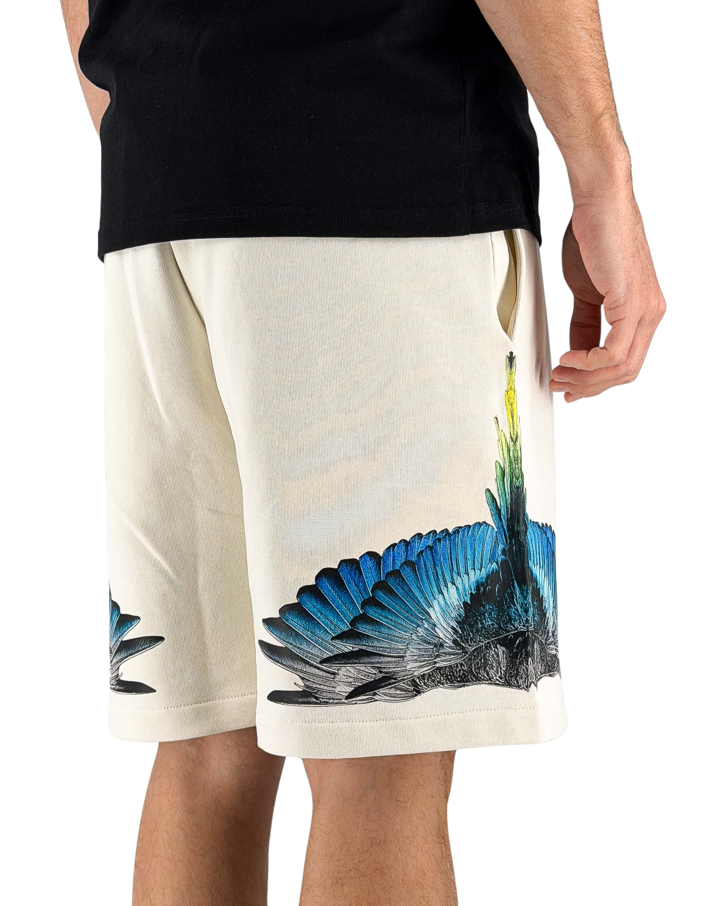 Marcelo Burlon - County Of Milan Bermuda In Felpa White Royal Wings – dettaglio prodotto 4 – Master SKU MBU_S6CMMABE026_412