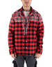 Marcelo Burlon - County Of Milan Camicia In Flanella Check Rosso – vista principale – Master SKU MBU_F5CAMASI032_040