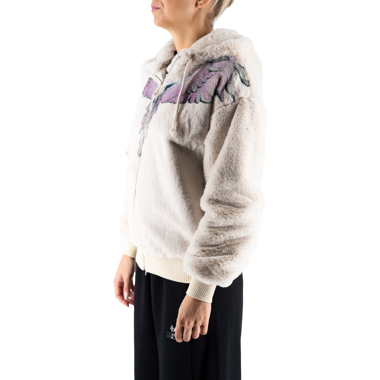 Marcelo Burlon - County Of Milan Eco Pelliccia Donna Latte-pink Wings – dettaglio prodotto 3 – Master SKU MBU_25ICM30005_LATTE-PINK_WINGS