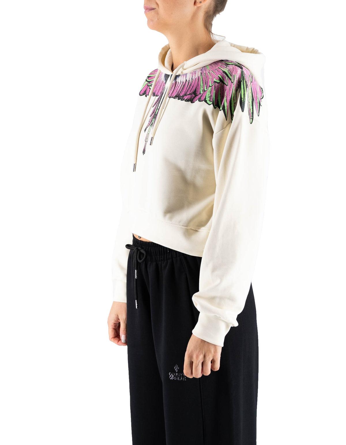 Marcelo Burlon - County Of Milan Felpa Con Cappuccio Latte-pink Wings – dettaglio prodotto 4 – Master SKU MBU_25ICM30000_LATTE-PINK_WINGS