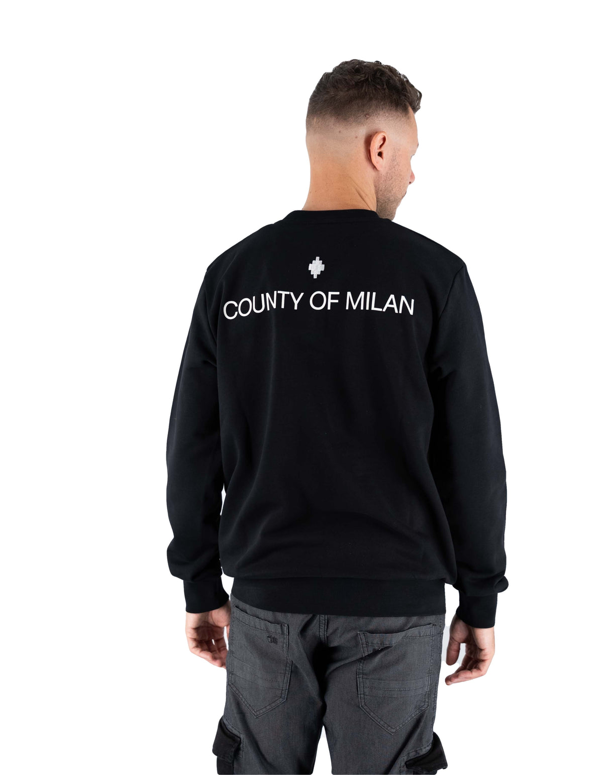 Marcelo Burlon - County Of Milan Felpa Girocollo Logo Man Nero/black – dettaglio prodotto 3 – Master SKU MBU_F5CAMASW010_110